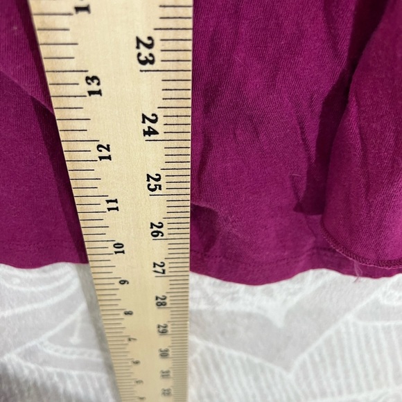 OLD MAVY FUSCIA MATERNITY XL TOP FAIR TWO TINY HOLES TIE WASTE CUTE ADORABLE 727 - Picture 7 of 10